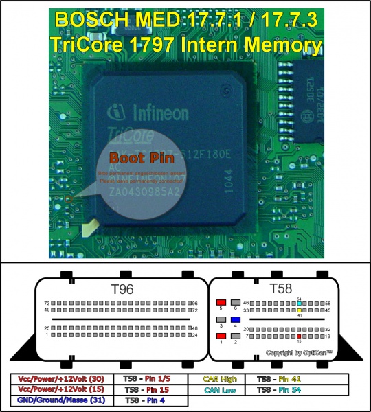 Bosch MED 17.7.3 (AMG) pinout diagram 1